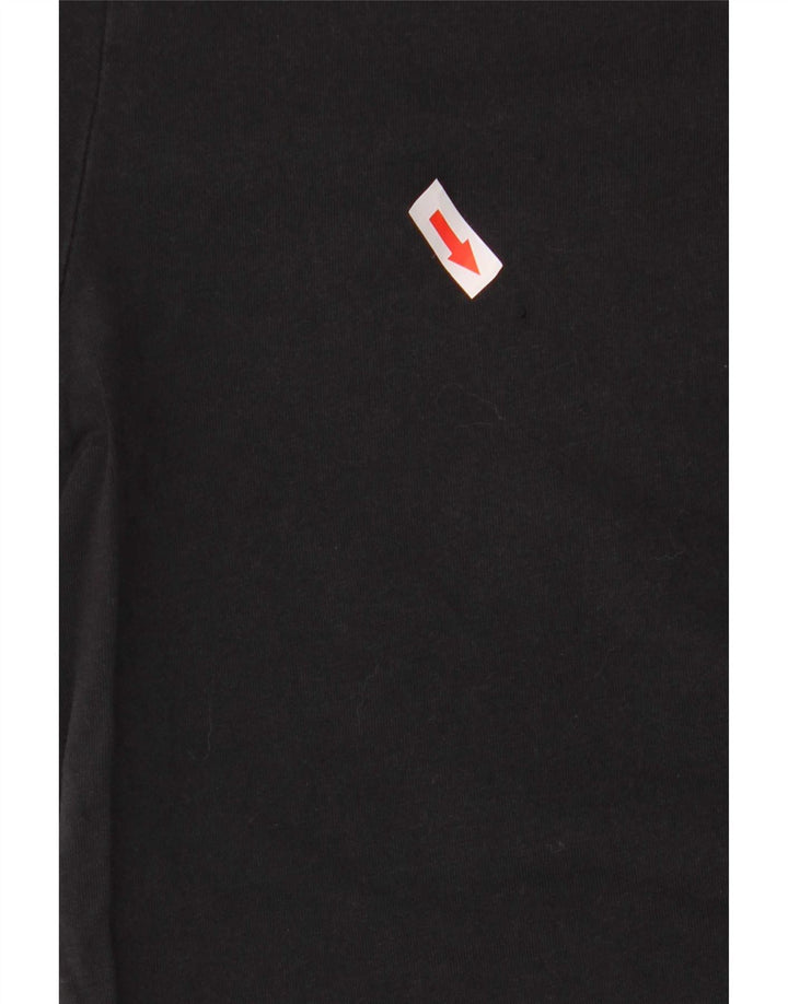 Nike Herren-T-Shirt mit Swoosh-Grafik, mittelschwarze Baumwolle