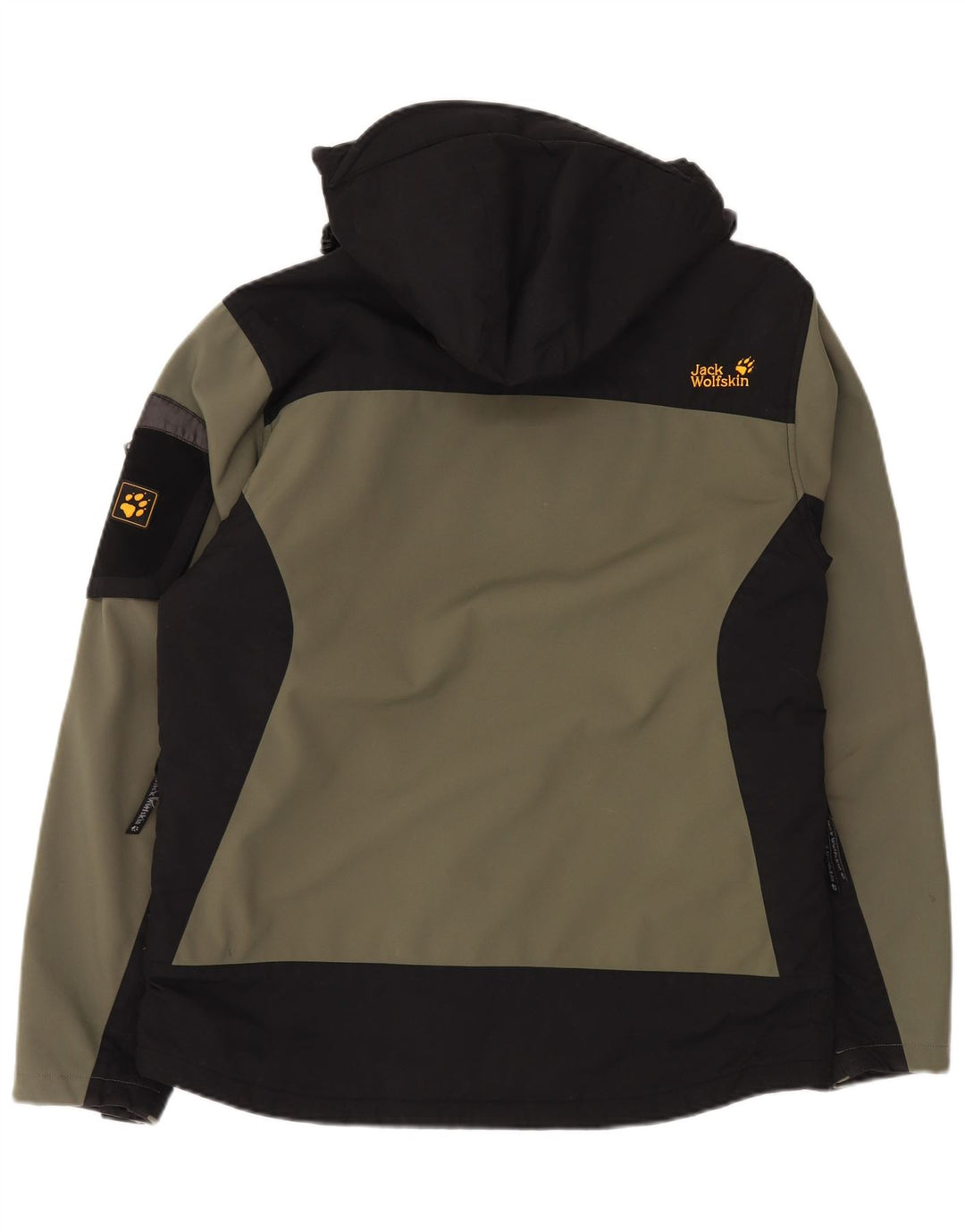 JACK WOLFSKIN Herren-Windbreaker-Jacke, UK 36/38, mittlerer Khaki-Farbblock