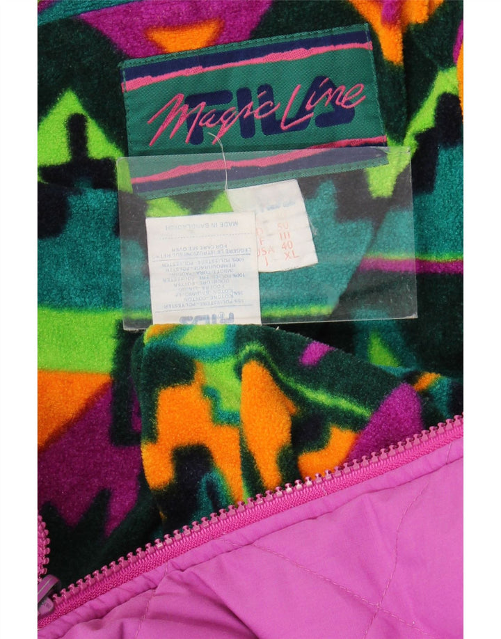 Fila Herren Magic Line Steppjacke EU 50 Large Pink Polyester