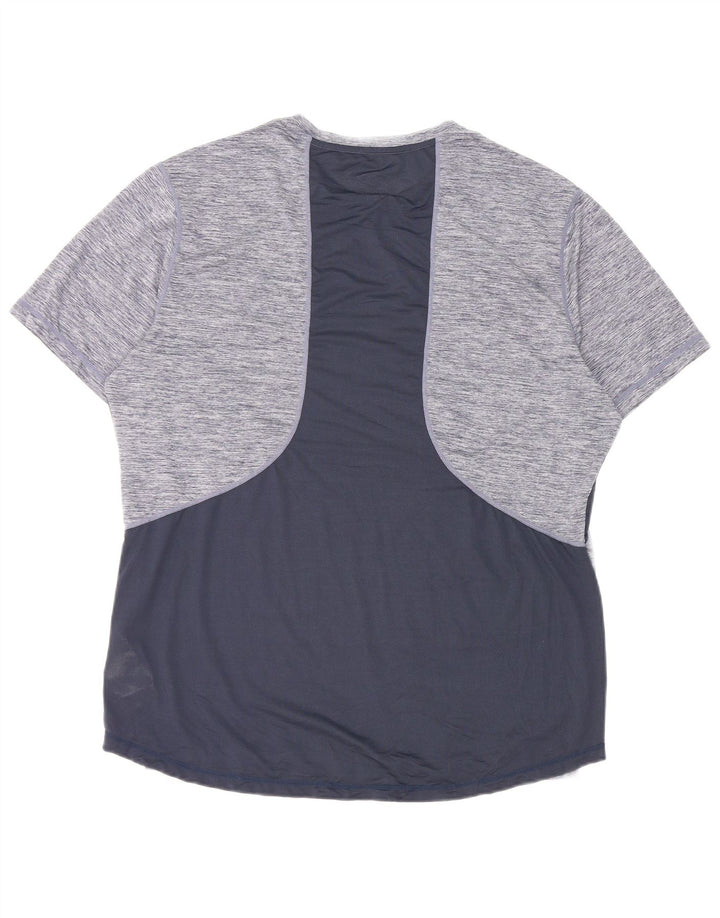 Umbro Herren T-Shirt Top XL Marineblau meliertes Polyester