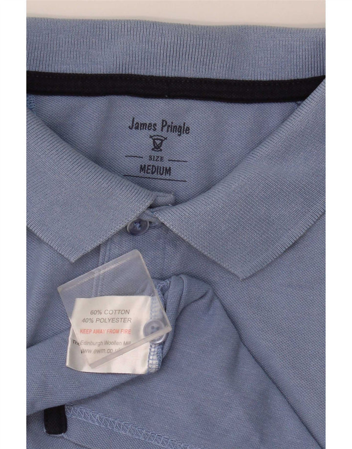 James Pringle Herren-Poloshirt aus mittelblauer Baumwolle