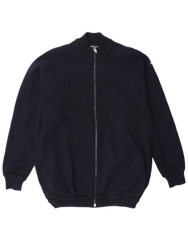 Vintage Herren Wende-Strickjacke IT 54 XL Marineblaue Schurwolle