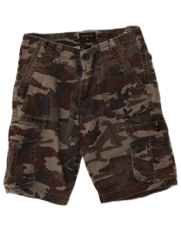 Quiksilver Jungen-Cargoshorts mit normaler Passform, 9–10 Jahre, W25, Khaki-Tarnung
