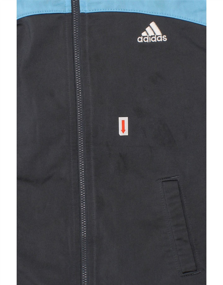 ADIDAS Boys Tracksuit Top Jacket 5-6 Years Black Colourblock Polyester Vintage Adidas and Second-Hand Adidas from Messina Hembry 