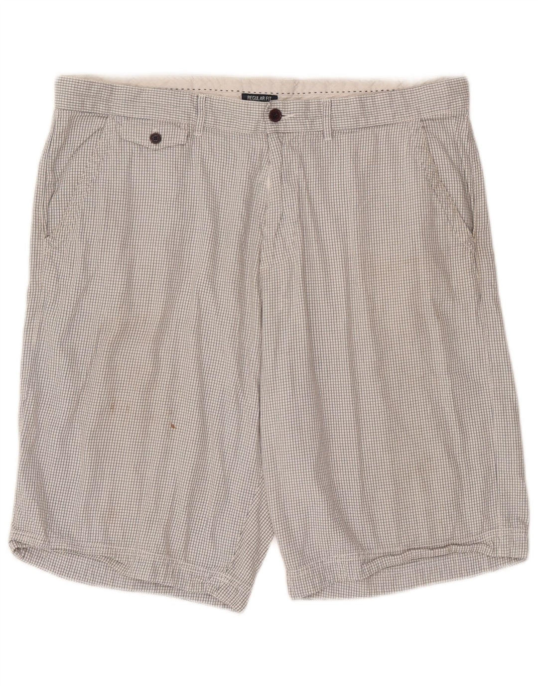 Champion Herren-Chinoshorts mit normaler Passform, 2XL W42, weiß kariert