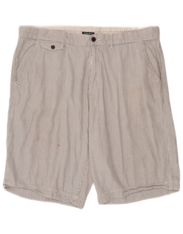 Champion Herren-Chinoshorts mit normaler Passform, 2XL W42, weiß kariert