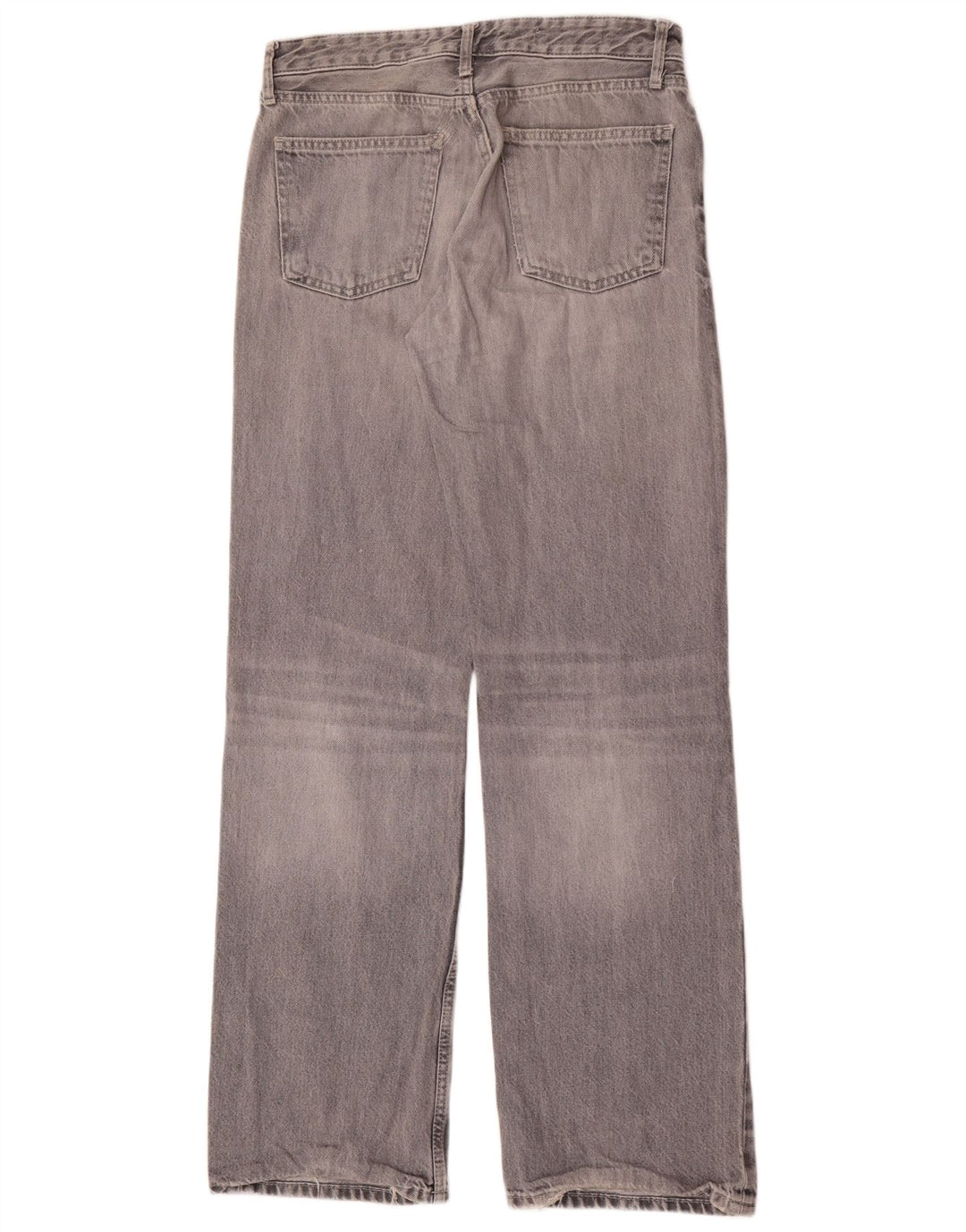 Zara Damen Straight Jeans EU 38 Small W28 L34 Graue Baumwolle