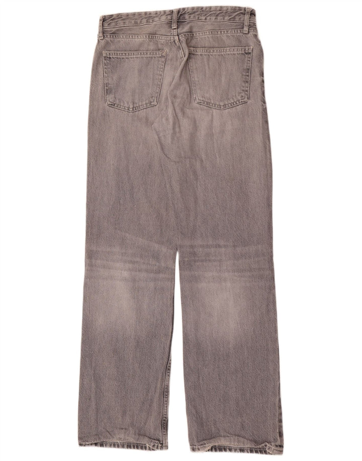 Zara Damen Straight Jeans EU 38 Small W28 L34 Graue Baumwolle