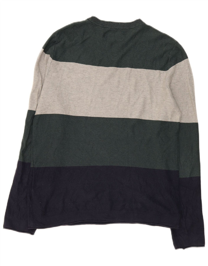 Jack & Jones Herren-Oberteil, langärmelig, groß, mehrfarbig, gestreift, Baumwolle