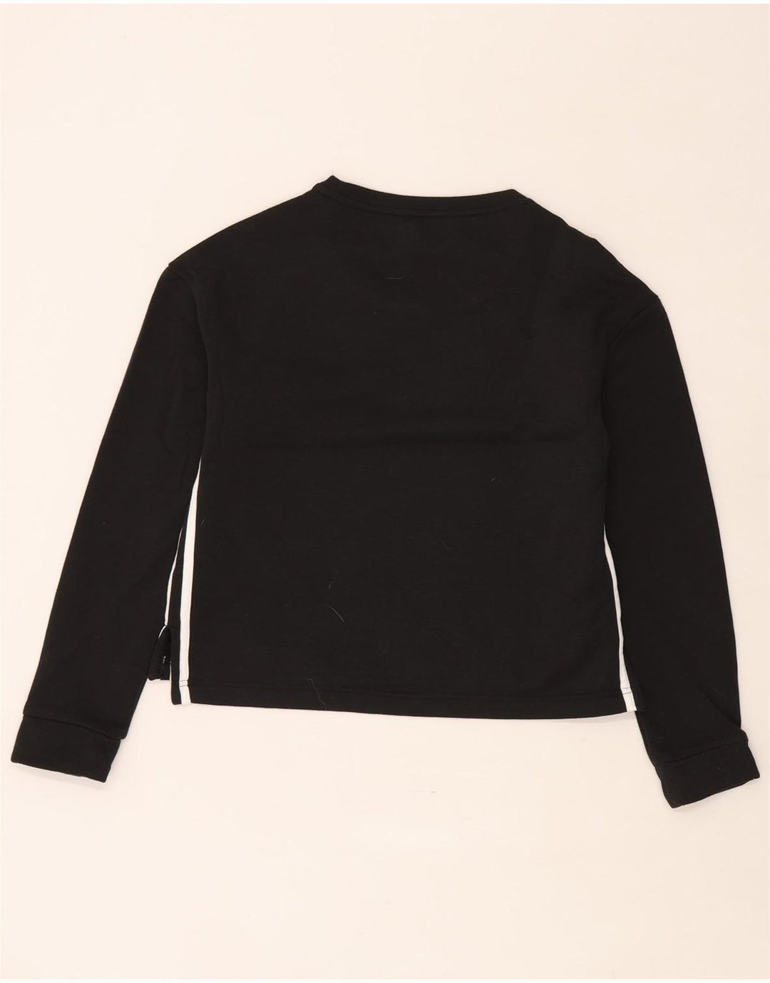Adidas Damen Sweatshirt Pullover UK 8/10 Small Schwarz Polyester
