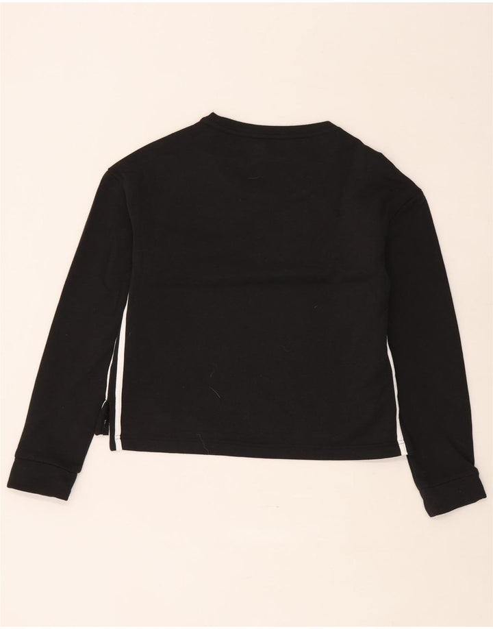 Adidas Damen Sweatshirt Pullover UK 8/10 Small Schwarz Polyester