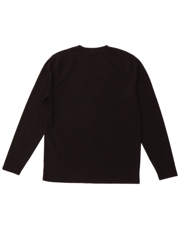 HOLLISTER Herren Graphic Top Langarm Medium Schwarz