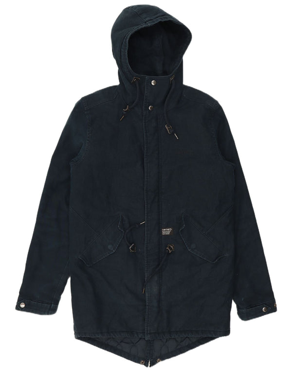 Carhartt Herren-Parka mit Kapuze, UK 36, Größe S, Marineblau, Baumwolle