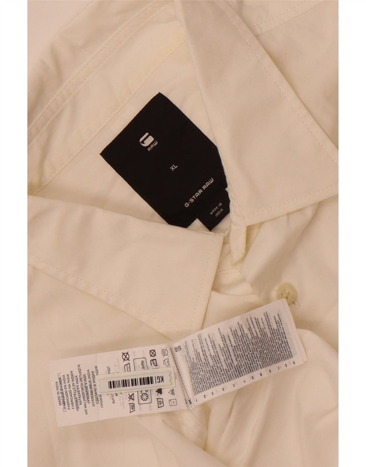 G-Star Herrenhemd XL, weiße Baumwolle