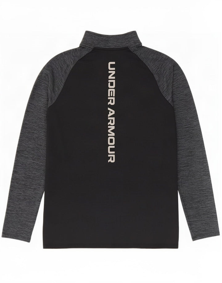 Under Armour Herren-Pullover-Trainingsanzugoberteil mit Reißverschluss, Größe S, Schwarz, Farbblock