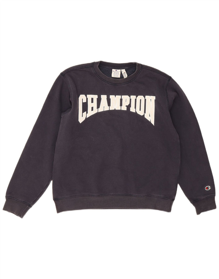 Champion Herren Grafik-Sweatshirt-Pullover, mittelmarineblaue Baumwolle