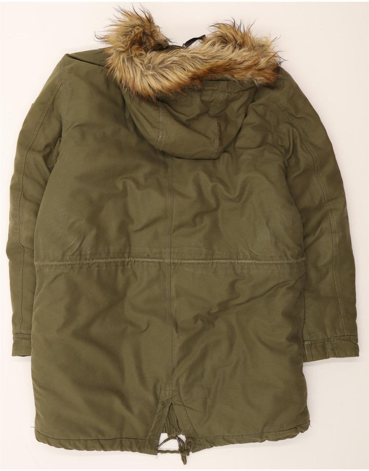 DIESEL Herren-Parka mit Kapuze, UK 42, XL, Khaki, Baumwolle