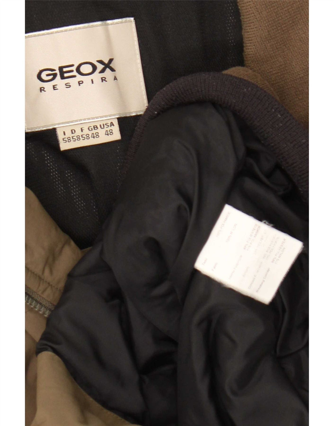 Geox Respira Herren Bomberjacke UK 48 4XL Braunes Nylon