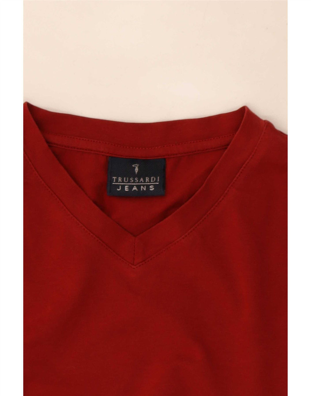 Trussardi Jeans Herren T-Shirt Top Mittelrot