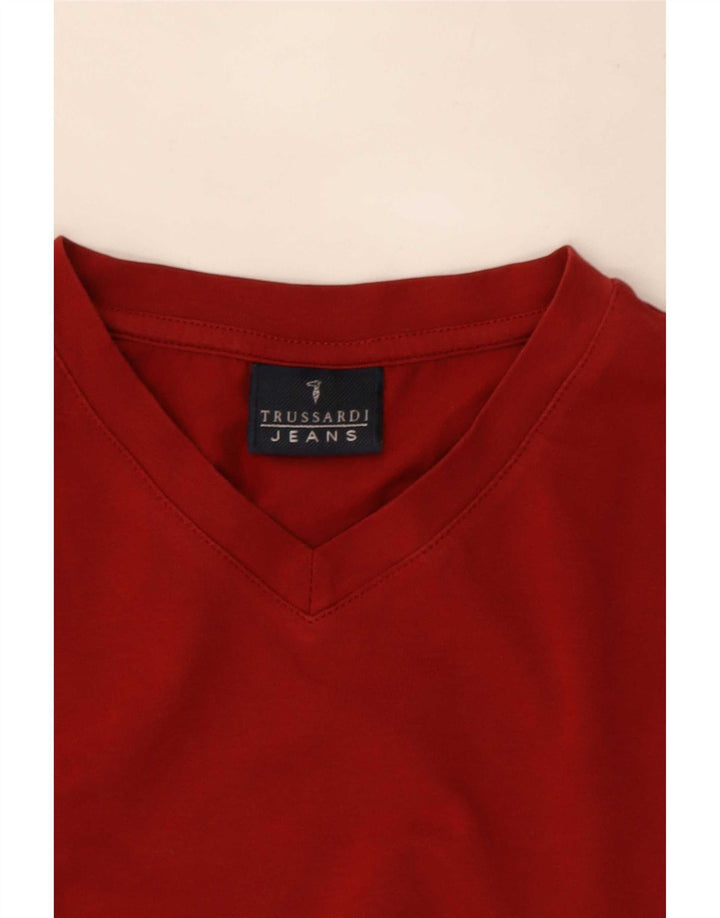 Trussardi Jeans Herren T-Shirt Top Mittelrot