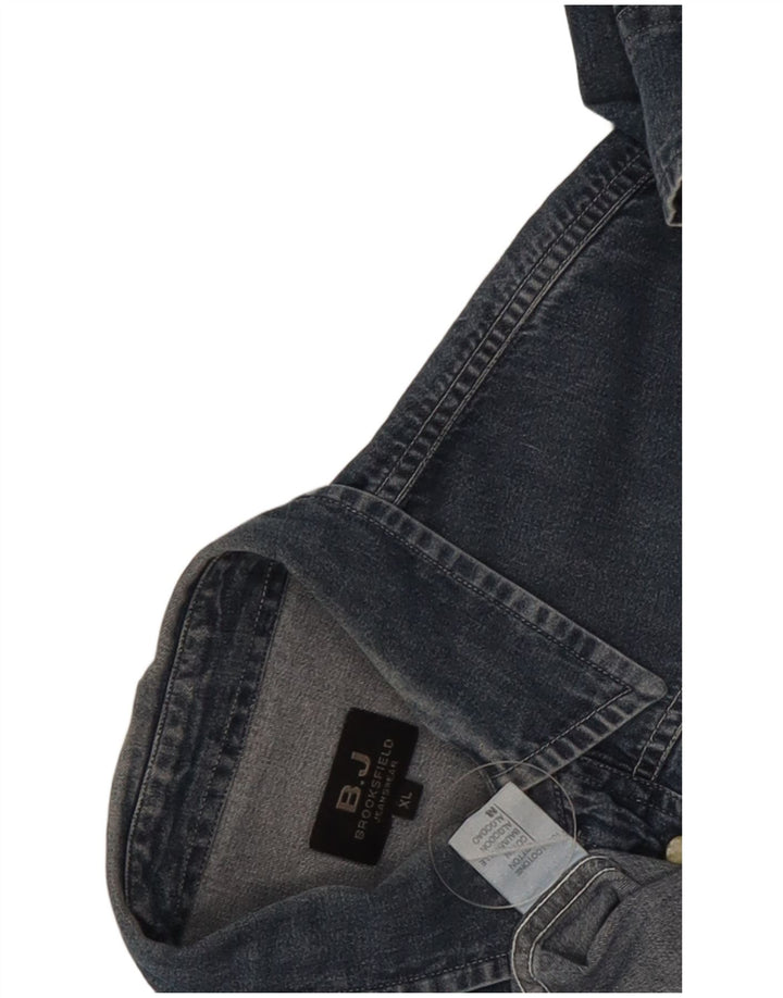 Brooksfield Herren Jeanshemd XL, blaue Baumwolle