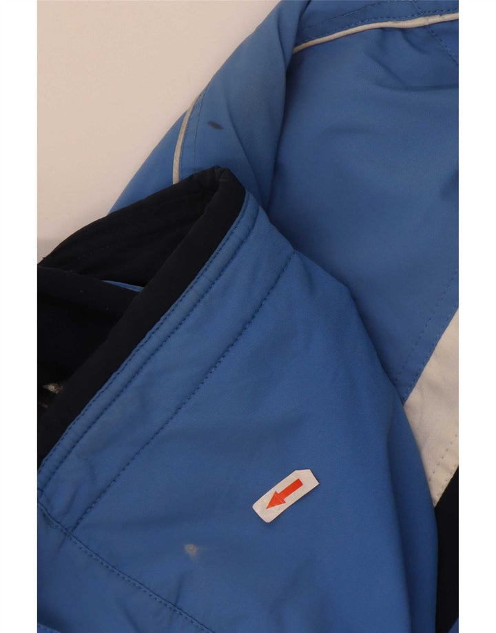 Aesse Herren-Skijacke mit Kapuze, IT 52 XL, blaues Colourblock-Polyamid