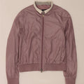 Fay Damen Bomberjacke UK 14 Large Lila Colourblock Polyamid