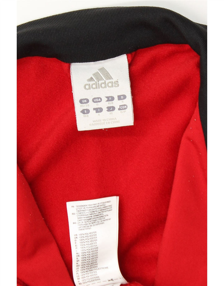 ADIDAS Herren-Trainingsanzug-Top-Jacke, UK 36/38, klein, rotes Farbblock-Polyester