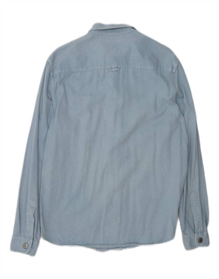 RIVER ISLAND Herren-Jeanshemd, kleine blaue Baumwolle