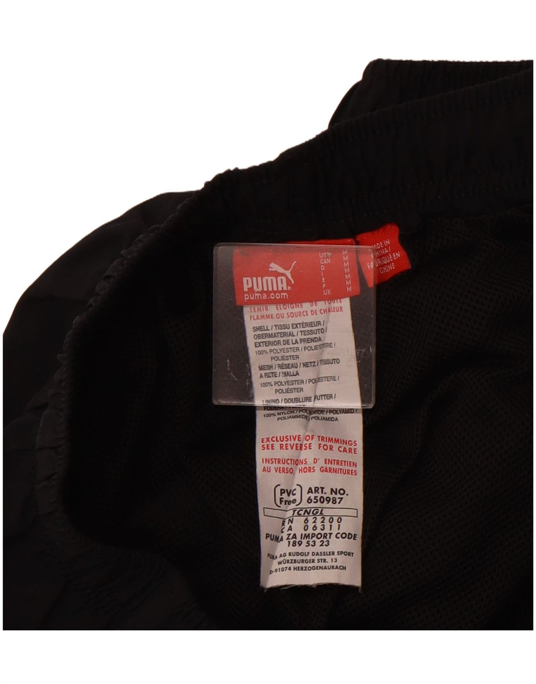 Puma Herren-Trainingshose mit Grafik, mittelgroß, Schwarz, Polyester, Sport
