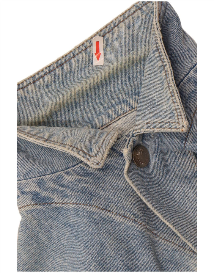 El Charro Damen Übergroße Jeansjacke UK 10 Small Blaue Baumwolle