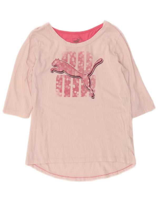 Puma Damen Graphic Top 3/4 Ärmel UK 18 XL Rosa Baumwolle