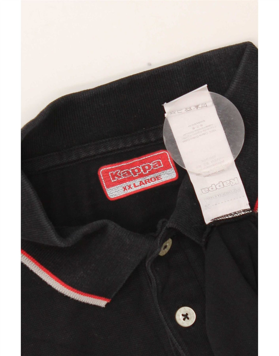 Kappa Herren Poloshirt 2XL Schwarz Baumwolle