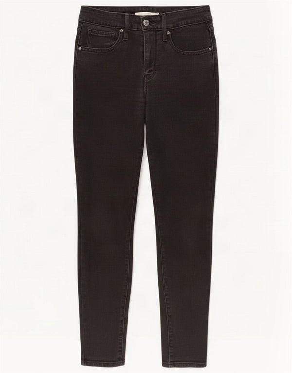 Levi's Damen 721 High Waist Skinny Jeans W27 L27 Schwarze Baumwolle