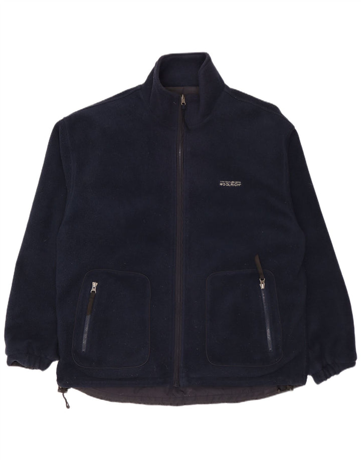 WOOLRICH Herren Wendejacke UK 40 Large Marineblaues Nylon