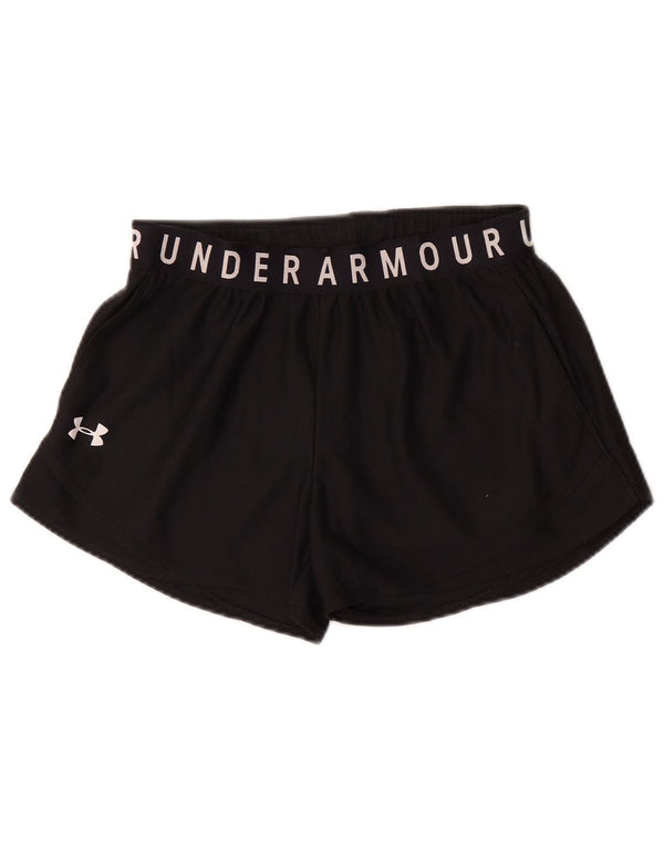 Under Armour Damen Graphic Sport Shorts UK 10 Small Schwarz Polyester Sport