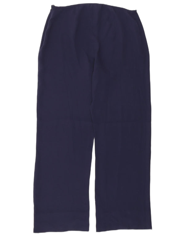 Luisa Spagnoli Damen Gerade Freizeithose IT 48 XL W32 L31 Marineblau