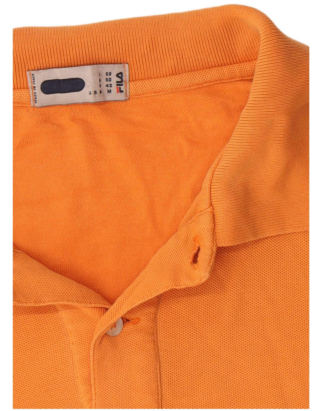 Fila Herren Poloshirt IT 50 Mittelorange Baumwolle