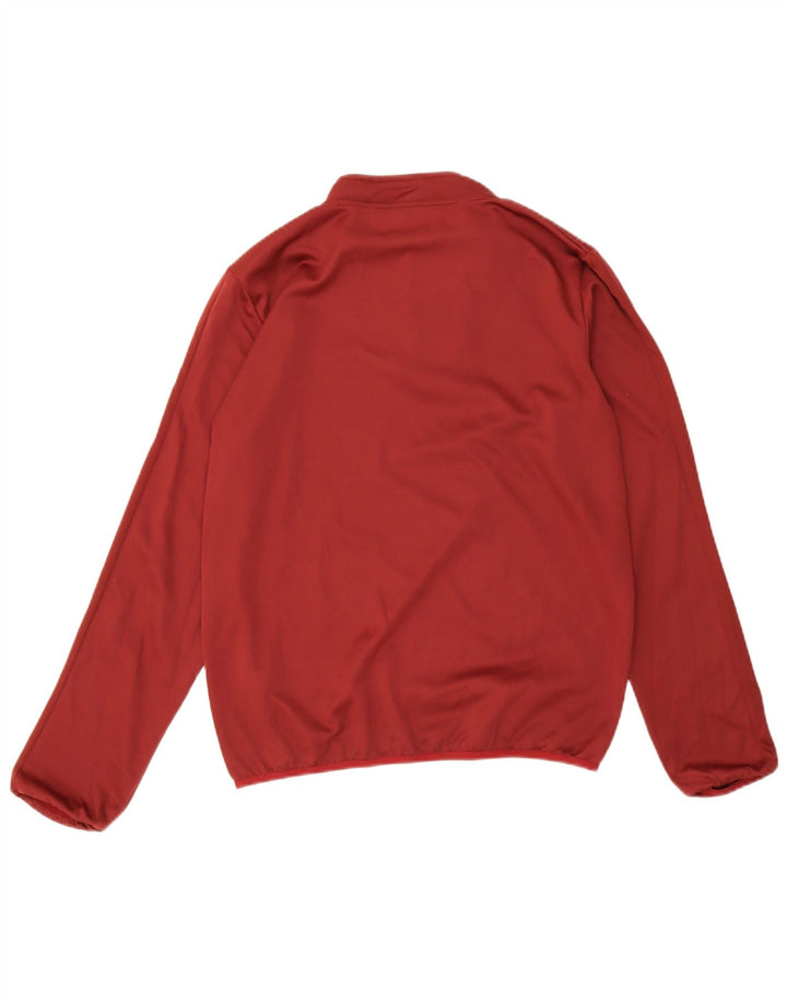 Kappa Herren-Trainingsanzug-Oberteil mit grafischem Reißverschluss und Rundhalsausschnitt, mittleres kastanienbraunes Polyester