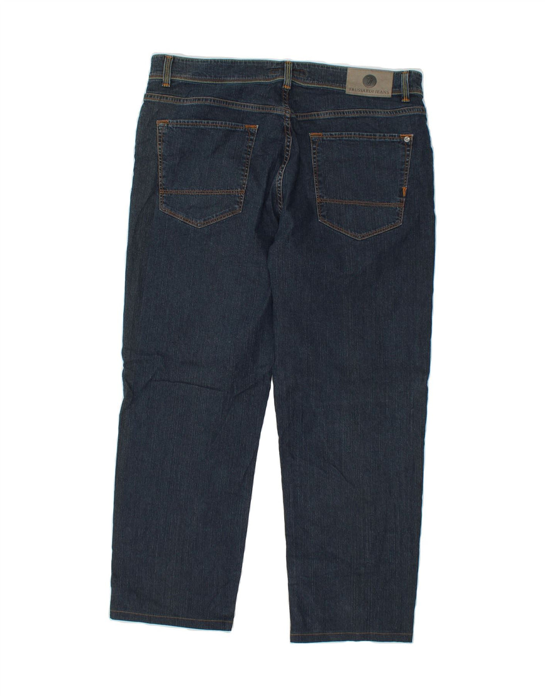 TRUSSARDI Mens Straight Jeans W35 L26 Blue Cotton Vintage Trussardi and Second-Hand Trussardi from Messina Hembry 