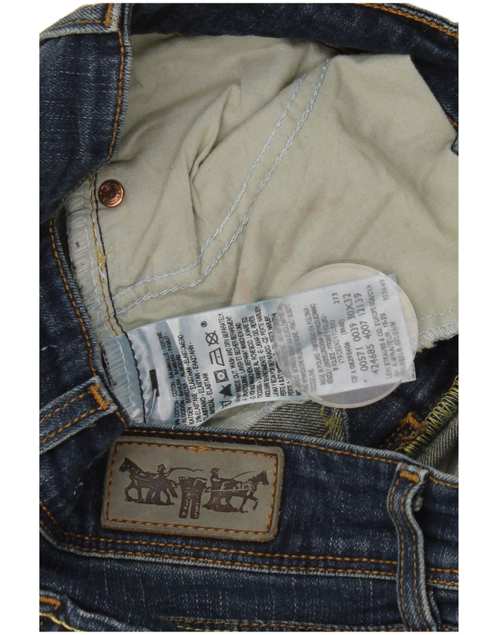 Levi's Damen 571 Slim Jeans W30 L32 Blaue Baumwolle