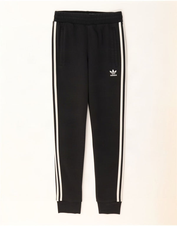 Adidas Damen Trainingshose Jogger UK 4 XS Schwarz Baumwolle