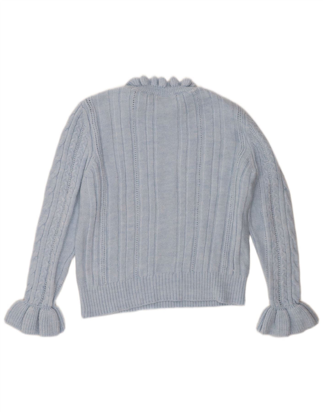 Vintage Damen Rundhalspullover Pullover UK 16 Groß Blau