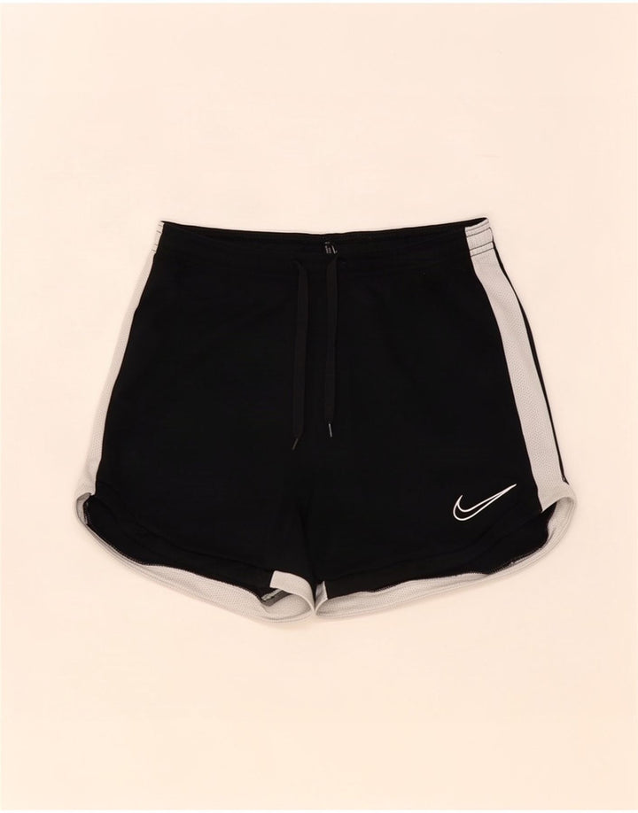 Nike Damen-Sportshorts UK 6 XS Schwarzes Colourblock-Polyester