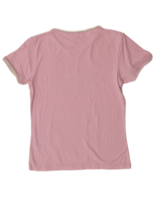 Russell Athletic Womens Graphic T-Shirt Top UK 18 XL Pink Cotton