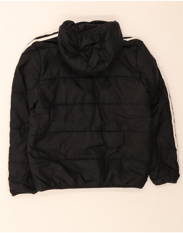 Adidas Jungen gepolsterte Kapuzenjacke 12–13 Jahre, schwarzes Polyester