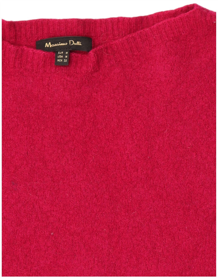 Massimo Dutti Damen-Pullover mit U-Boot-Ausschnitt, Gr. 12, Mittelrosa