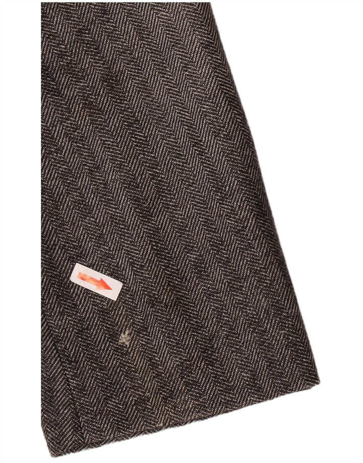 Armani Collezioni Herren 3-Knopf-Blazerjacke IT 52 XL Graues Fischgrätenmuster