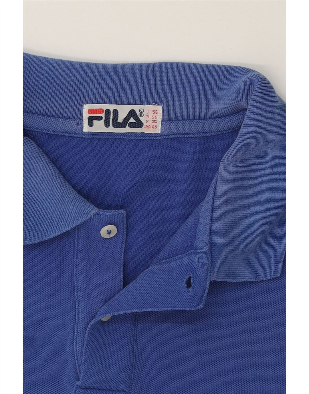 FILA Mens Polo Shirt IT 56 2XL Blue Vintage Fila and Second-Hand Fila from Messina Hembry 