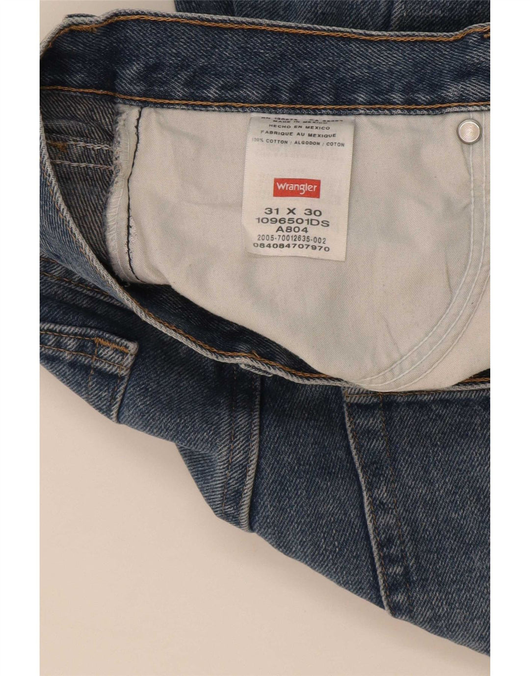 Wrangler Herren Straight Jeans W31 L27 Blaue Baumwolle